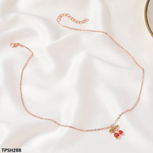 TPSH288 QWN Cherry/Leaf Pendant Necklace - CPSH
