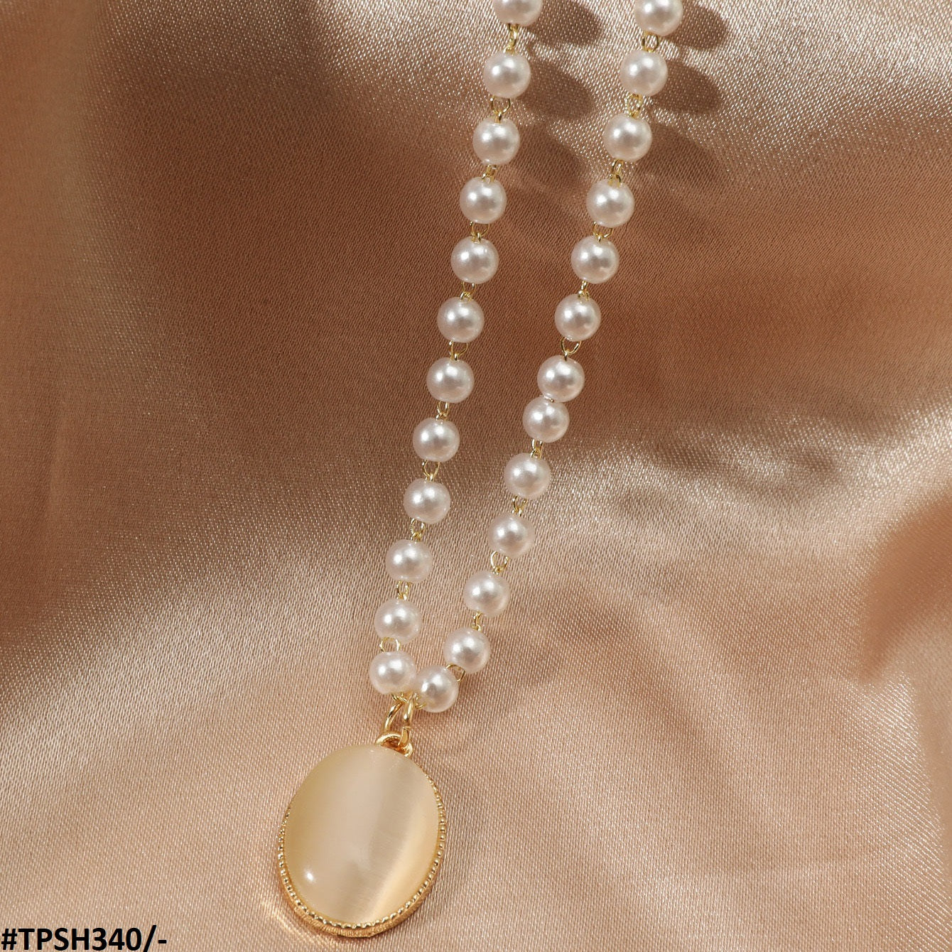 TPSH340 QWN Oval/Pearl  Pendant - CPSH