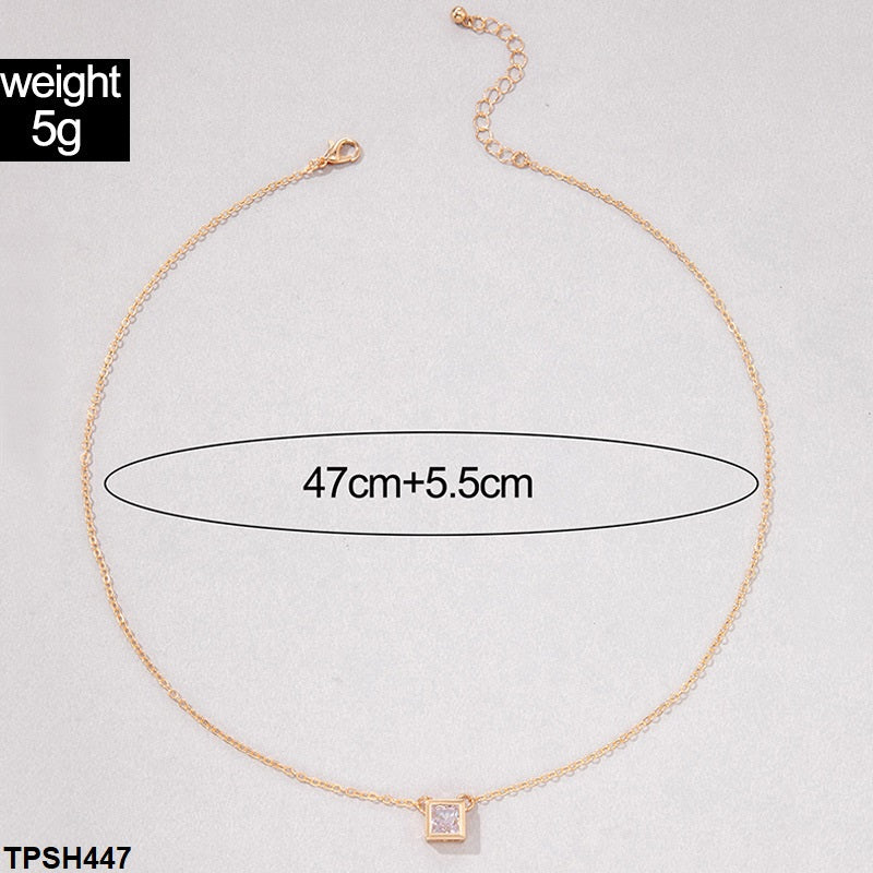 TPSH447 YYE Square Box Pendent With Chain - CPSH