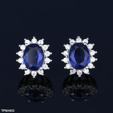 TPSH453 BLX Oval Flower Pendant Set - TPSH