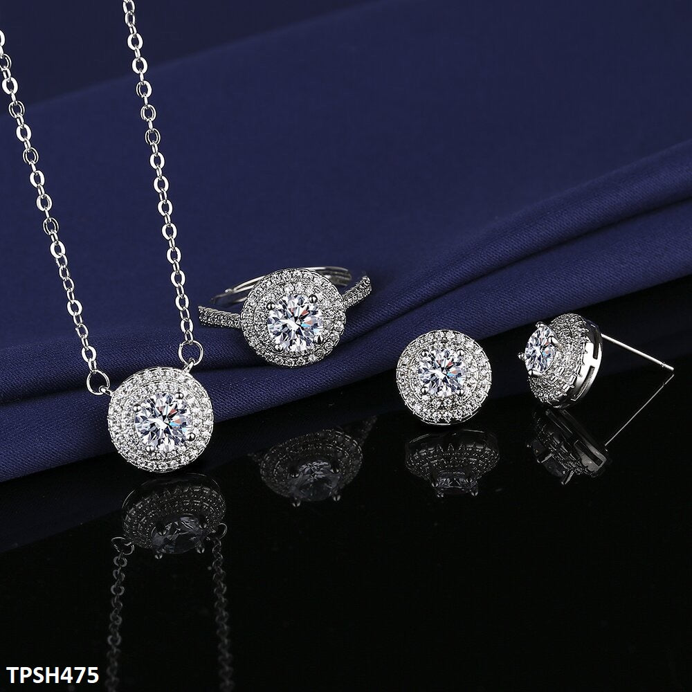 TPSH475 BLX Imp Circle Layered Pendant Set - TPSH