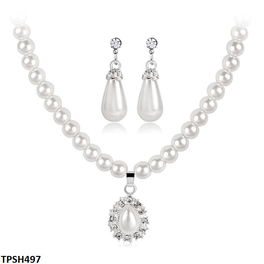 TPSH497 LQP Pearl Pendent Set - CPSH