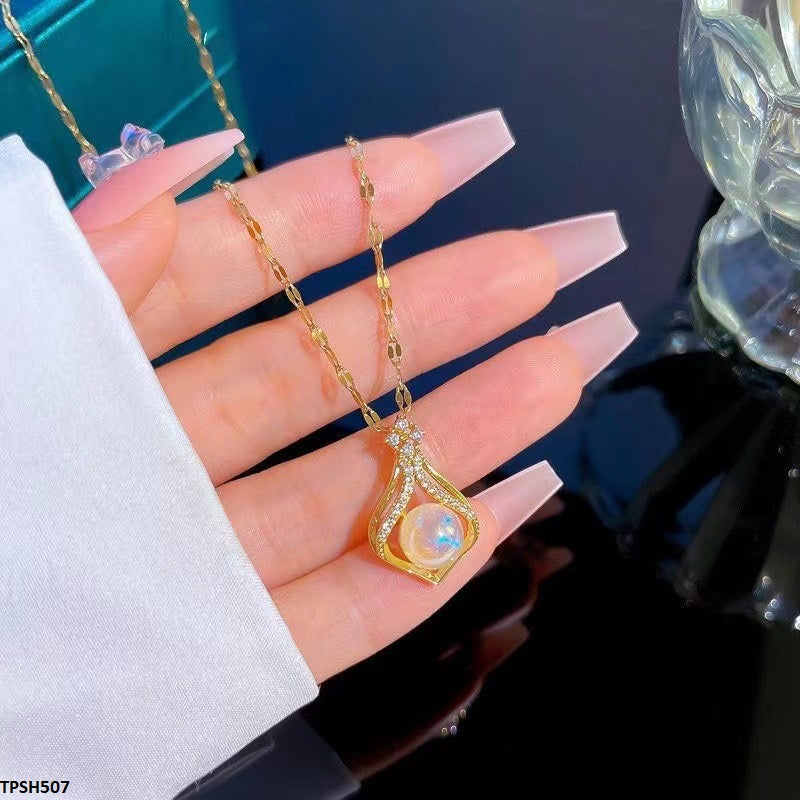 TPSH507 XST Fancy Steel Pearl Pendent - CPSH