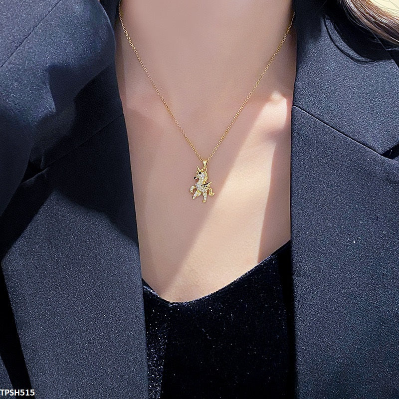 TPSH515 JEC Zircon Unicorn Pendent - TPSH