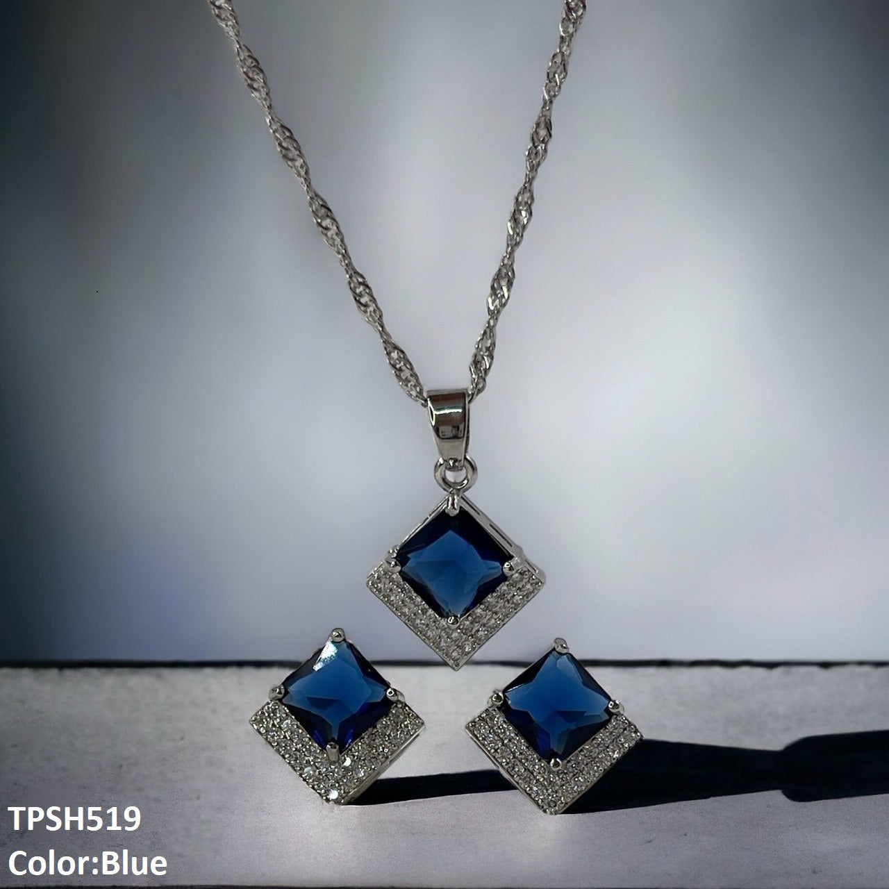 TPSH519 SHJ Square Pendent Set - TPSH