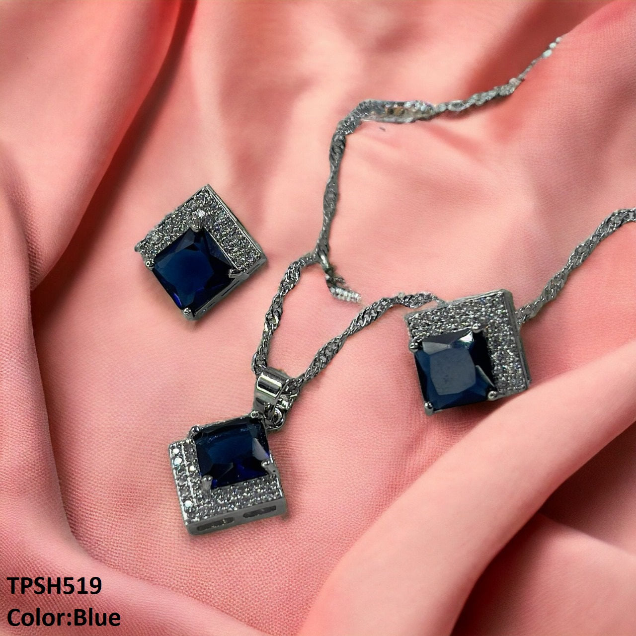 TPSH519 SHJ Square Pendent Set - TPSH
