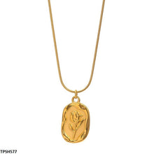 TPSH577 DGF Printed Flower Stainless Steel Pendent -CPSH
