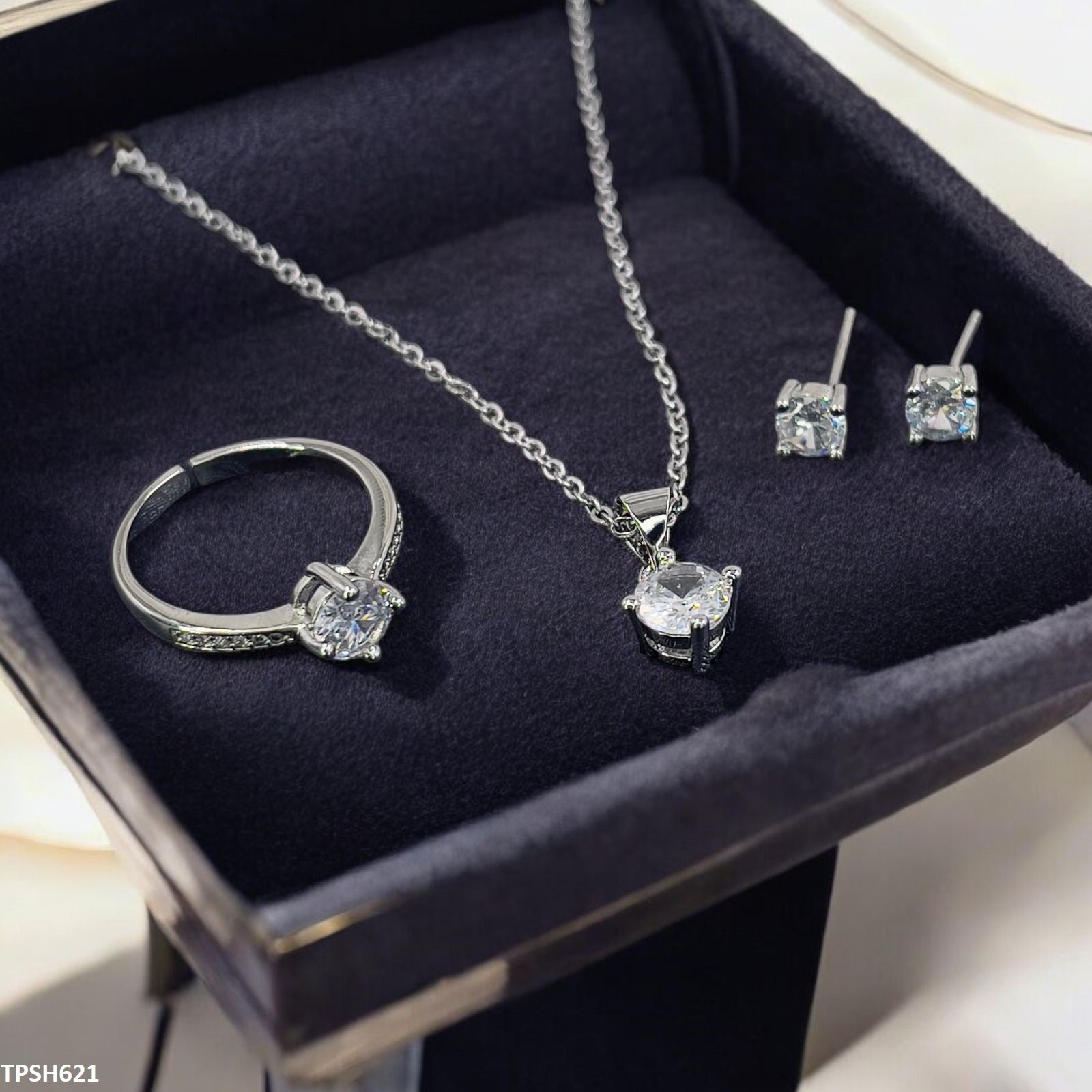 TPSH621 KYC Imp Round Zircon Pendant set - TPSH