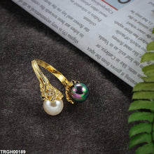 TRGH00189 KYC Double Pearl Ring Adjustable - TRGH