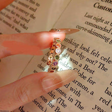 TRGH00211 GWH Round Multi stone ZIRCON Ring Adjustable - TRGH