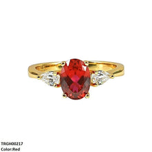 TRGH00217 KRL Oval Stone ZIRCON Stone Ring Adjustable -TRGH