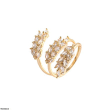 TRGH00219 BYJ Zircon Leaf Ring Adjustable - TRGH