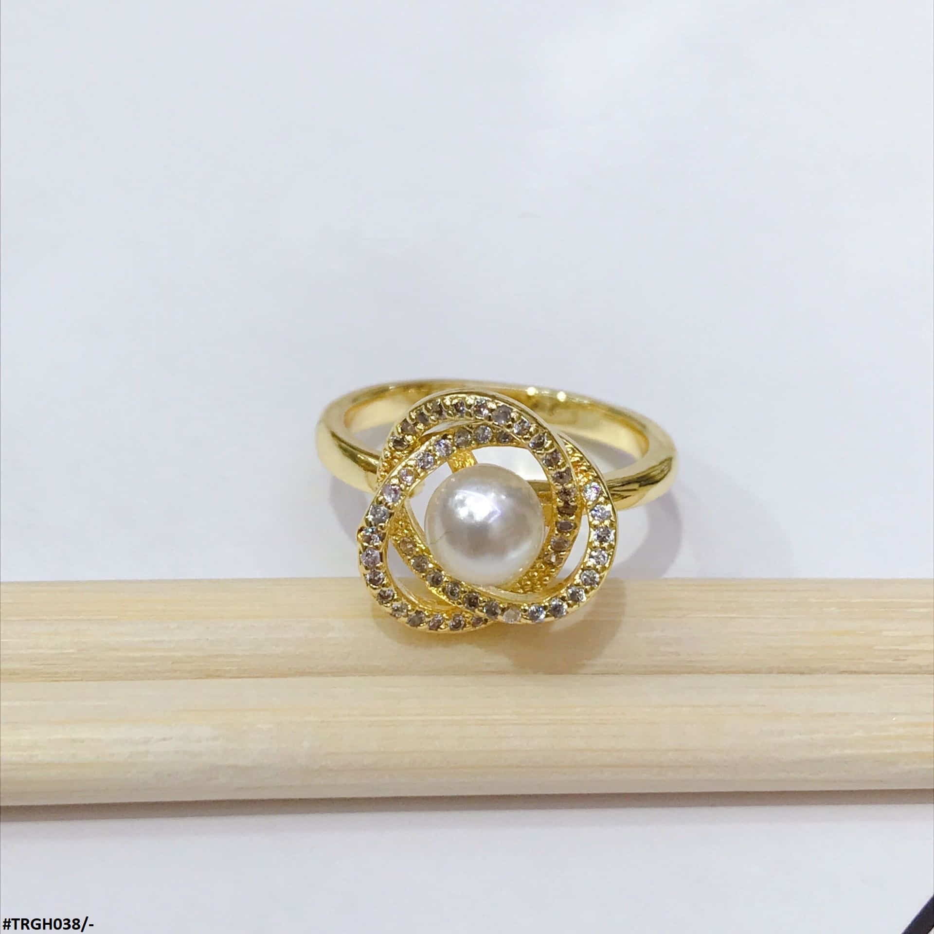 TRGH038 DYS Star & Pearl Ring Adjustable - TRGH