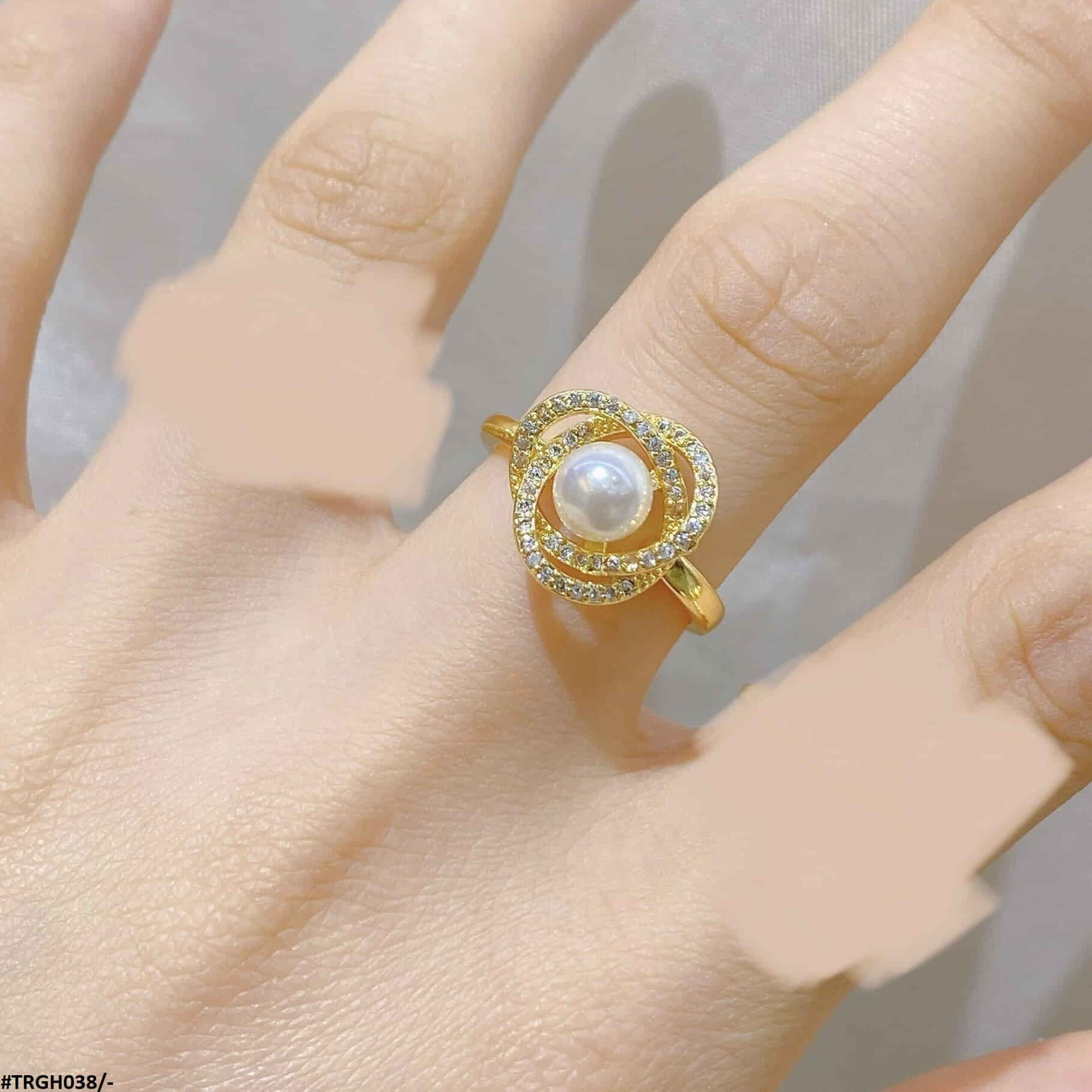 TRGH038 DYS Star & Pearl Ring Adjustable - TRGH