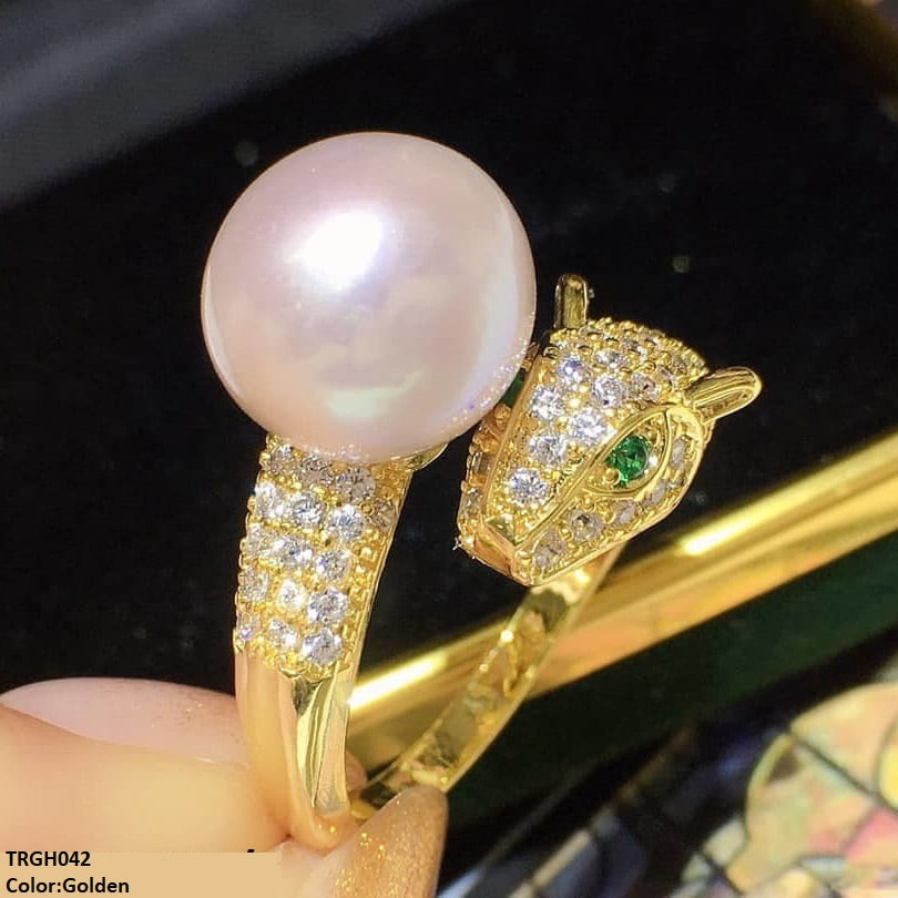 TRGH042 KRL Tiger/Pearl  Ring Adjustable - TRGH