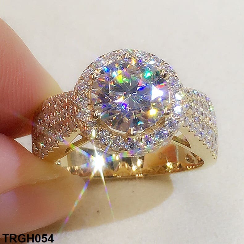TRGH054 KRL Round Studded Zircon RIng - TRGH