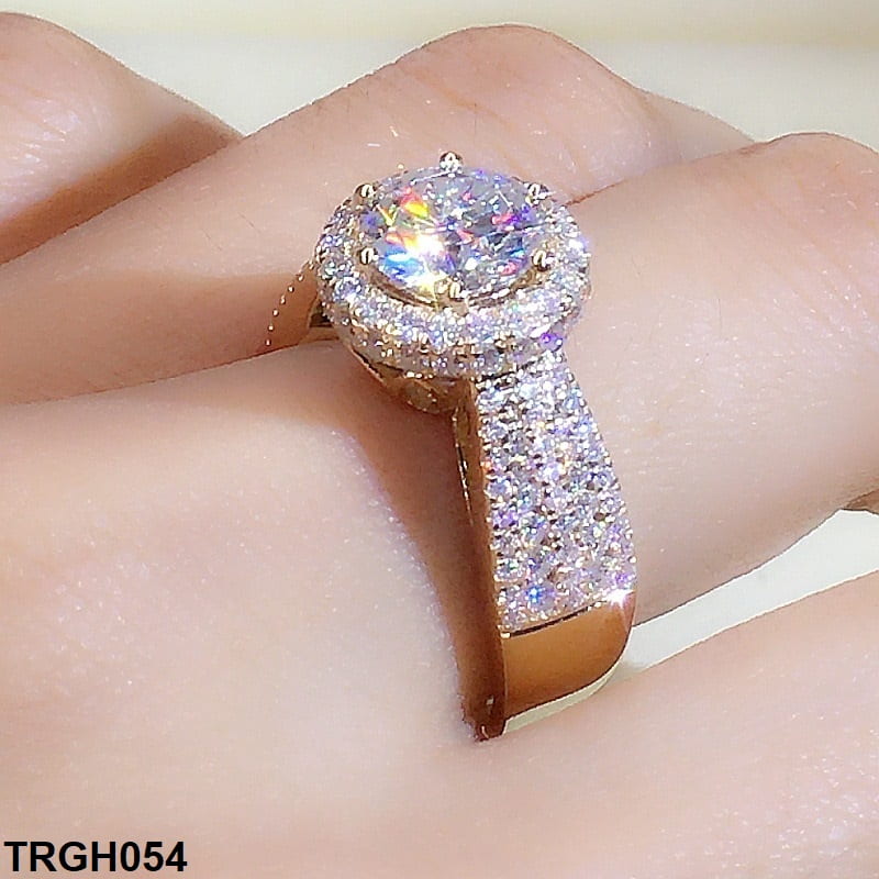 TRGH054 KRL Round Studded Zircon RIng - TRGH