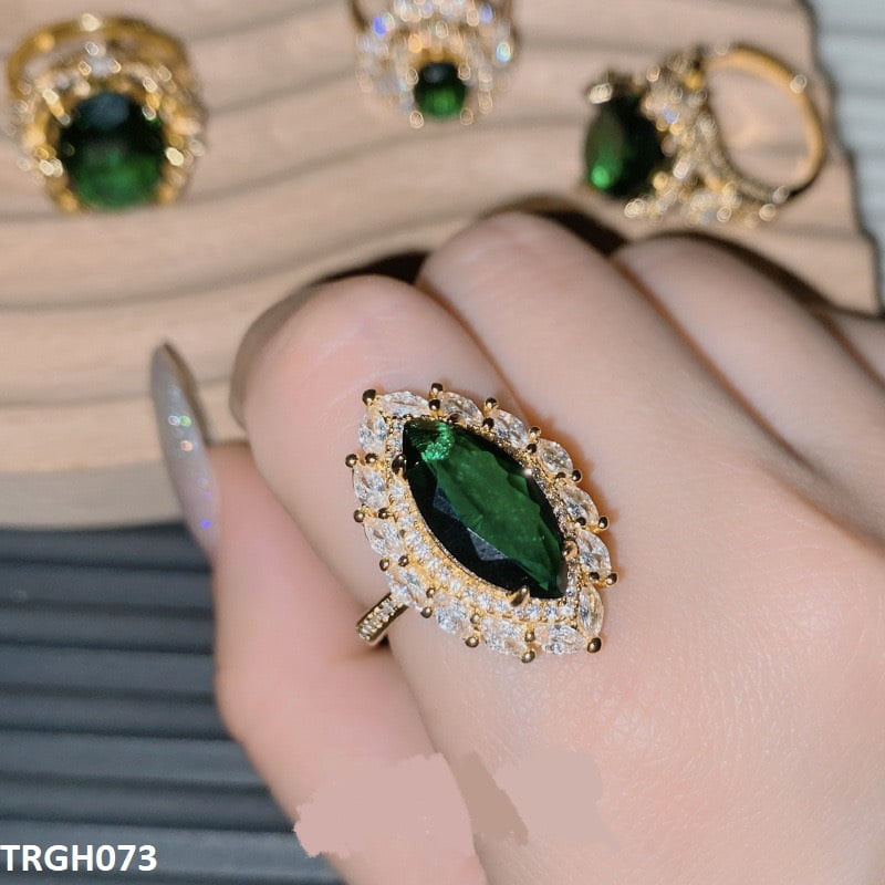TRGH073 YJF Marquise Layered Adjustable Ring - TRGH