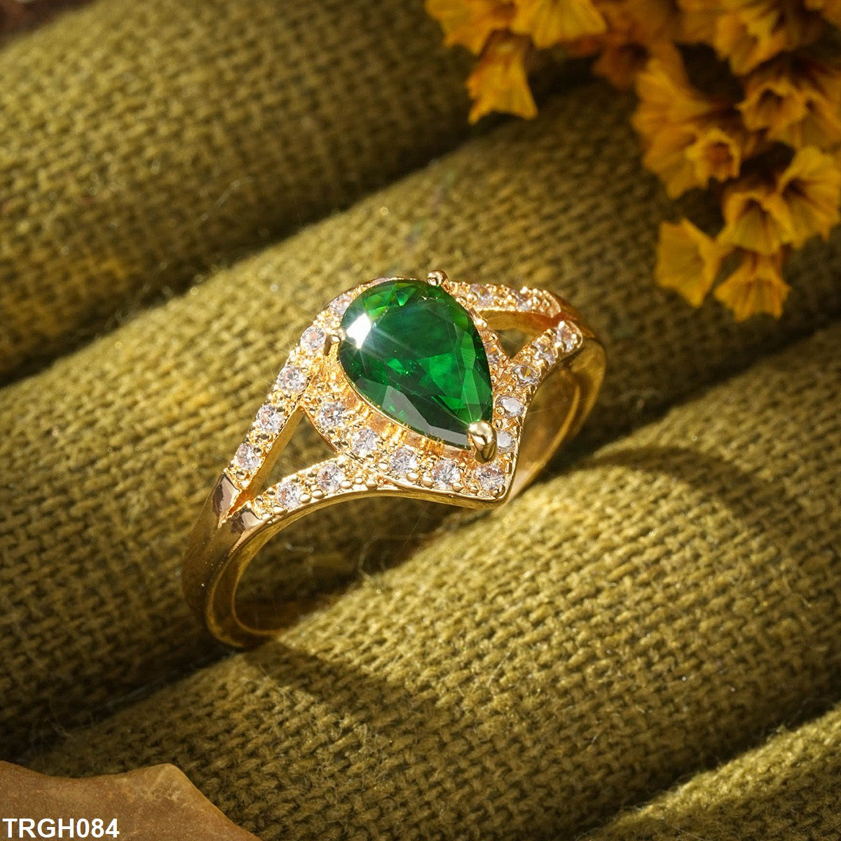 TRGH084 YLE Pear Layer Ring-TRGH