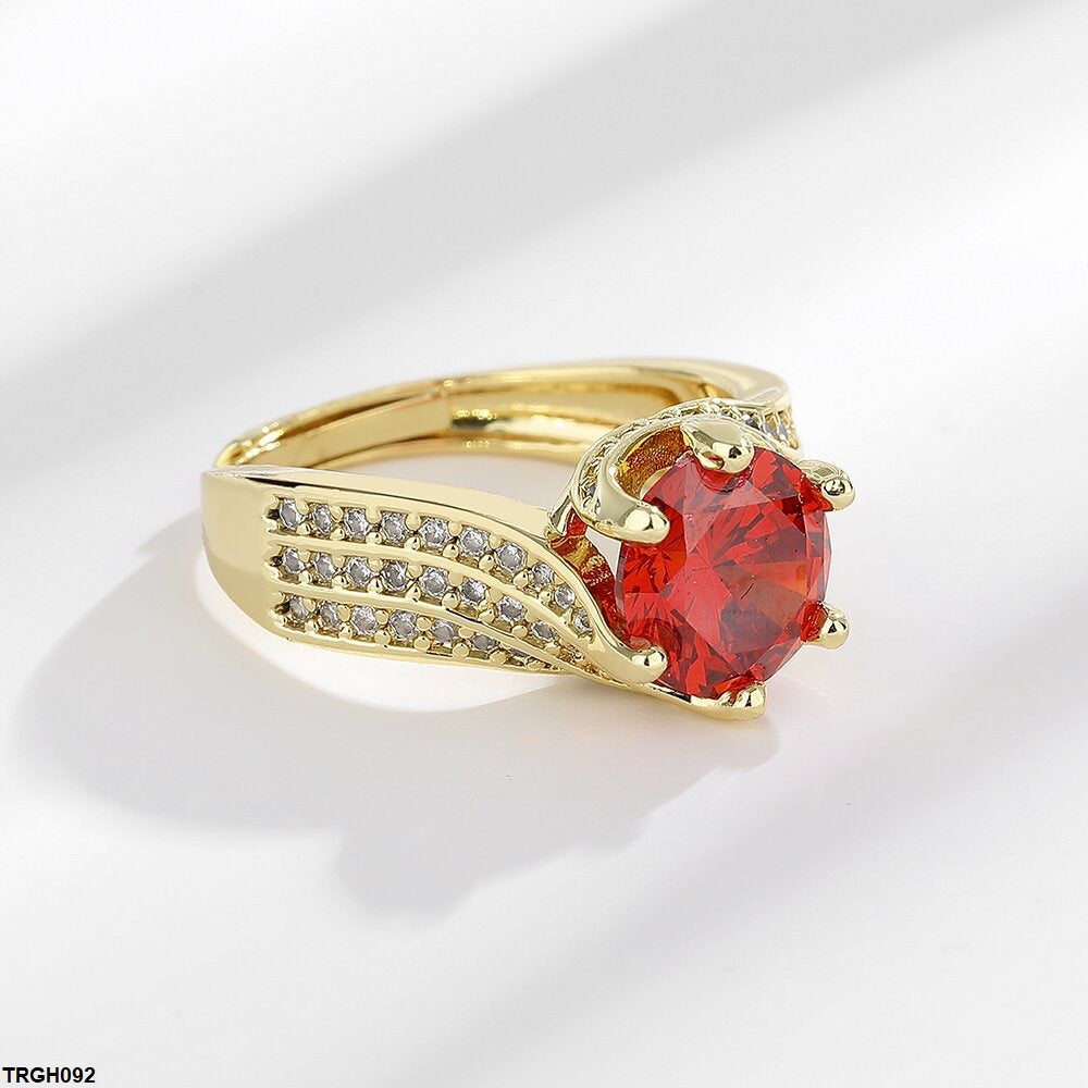 TRGH092 BLX Round Layered Ring Adjustable - TRGH