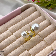 TRGH097 YXG Double Pearl Ring Adjustable - TRGH