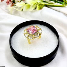 TRGH098 YXG Marquise Border Cushion Ring Adjustable - TRGH