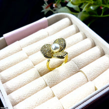 TRGH105 YXG Pearl Flower Ring Adjustable - TRGH