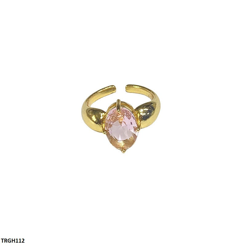TRGH112 SJS Oval Stone Ring Adjustable - TRGH