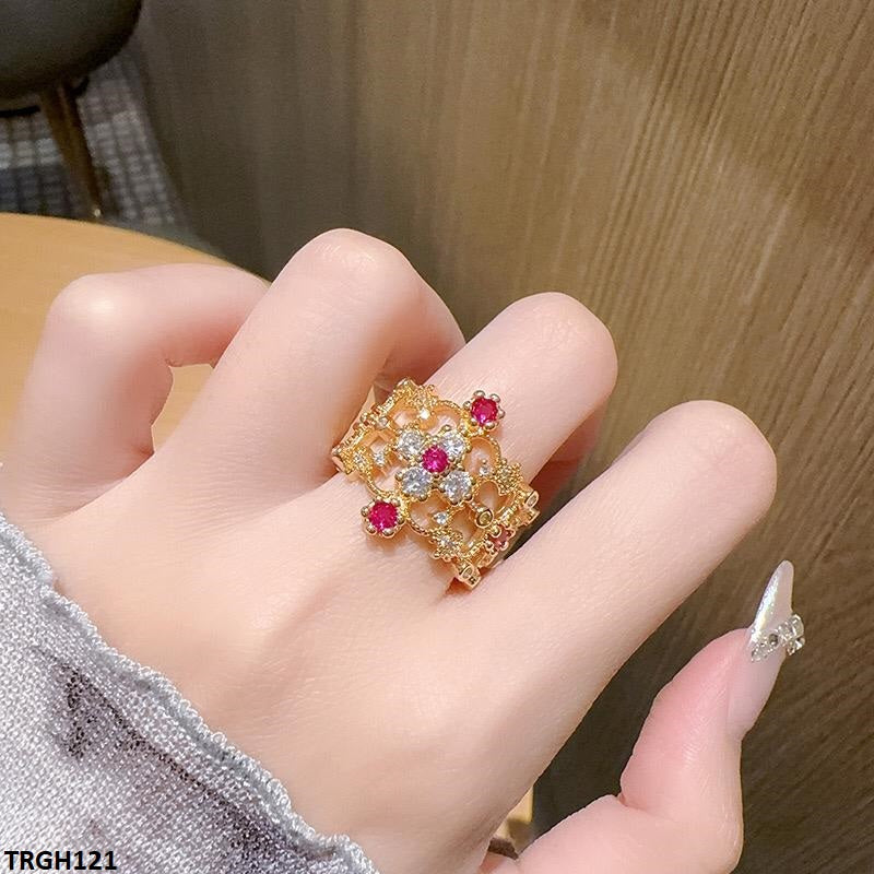 TRGH121 JJS Flower Crown Ring Adjustable - TRGH