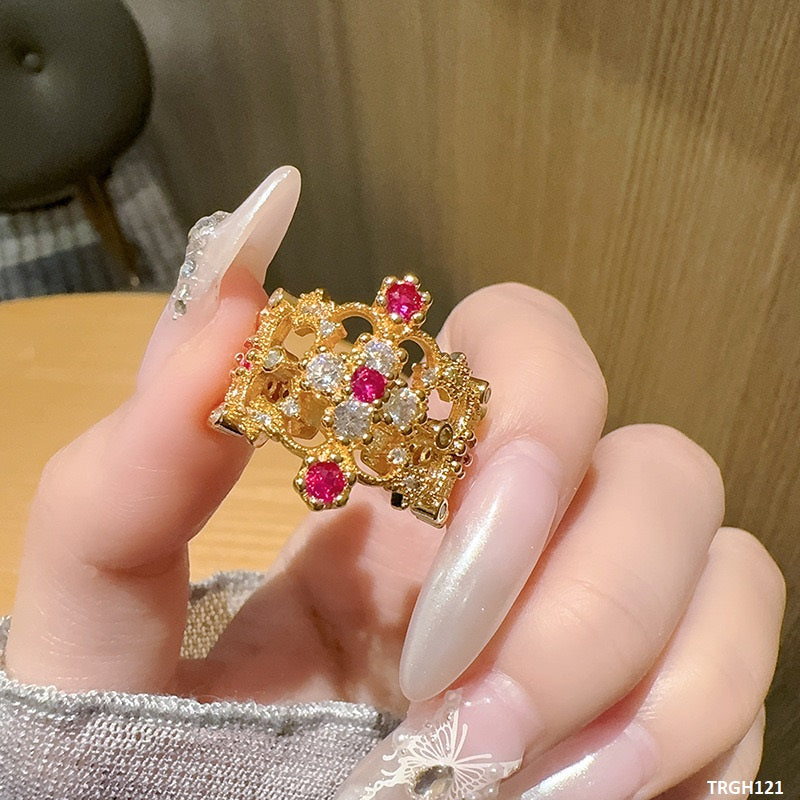 TRGH121 JJS Flower Crown Ring Adjustable - TRGH