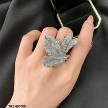 TRSH00789 KYC Imp Leaf Ring Adjustable - TRSH