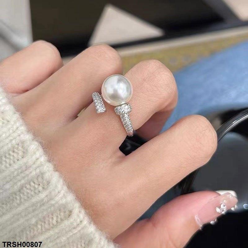 TRSH00807 CJD Round Pearl Ring Adjustable - TRSH
