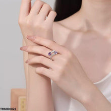 TRSH00822 BLX Round Heart Stone Ring Adjustable - TRSH