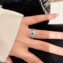 TRSH00874 GWH Oval Flower ZIRCON Ring Adjustable - TRSH