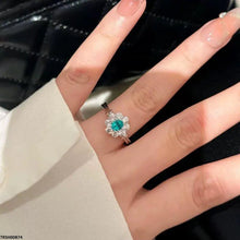 TRSH00874 GWH Oval Flower ZIRCON Ring Adjustable - TRSH