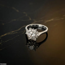 TRSH00882 KYC Flower Stone ZIRCON Ring - TRSH