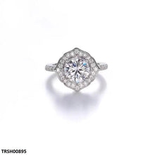 TRSH00895 KRL Cushion Shape ZIRCON Stone Ring Adjustable -TRSH