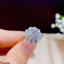 TRSH00899 KRL Flower ZIRCON Stone Ring Adjustable -TRSH
