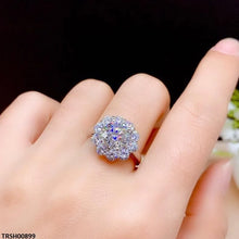 TRSH00899 KRL Flower ZIRCON Stone Ring Adjustable -TRSH