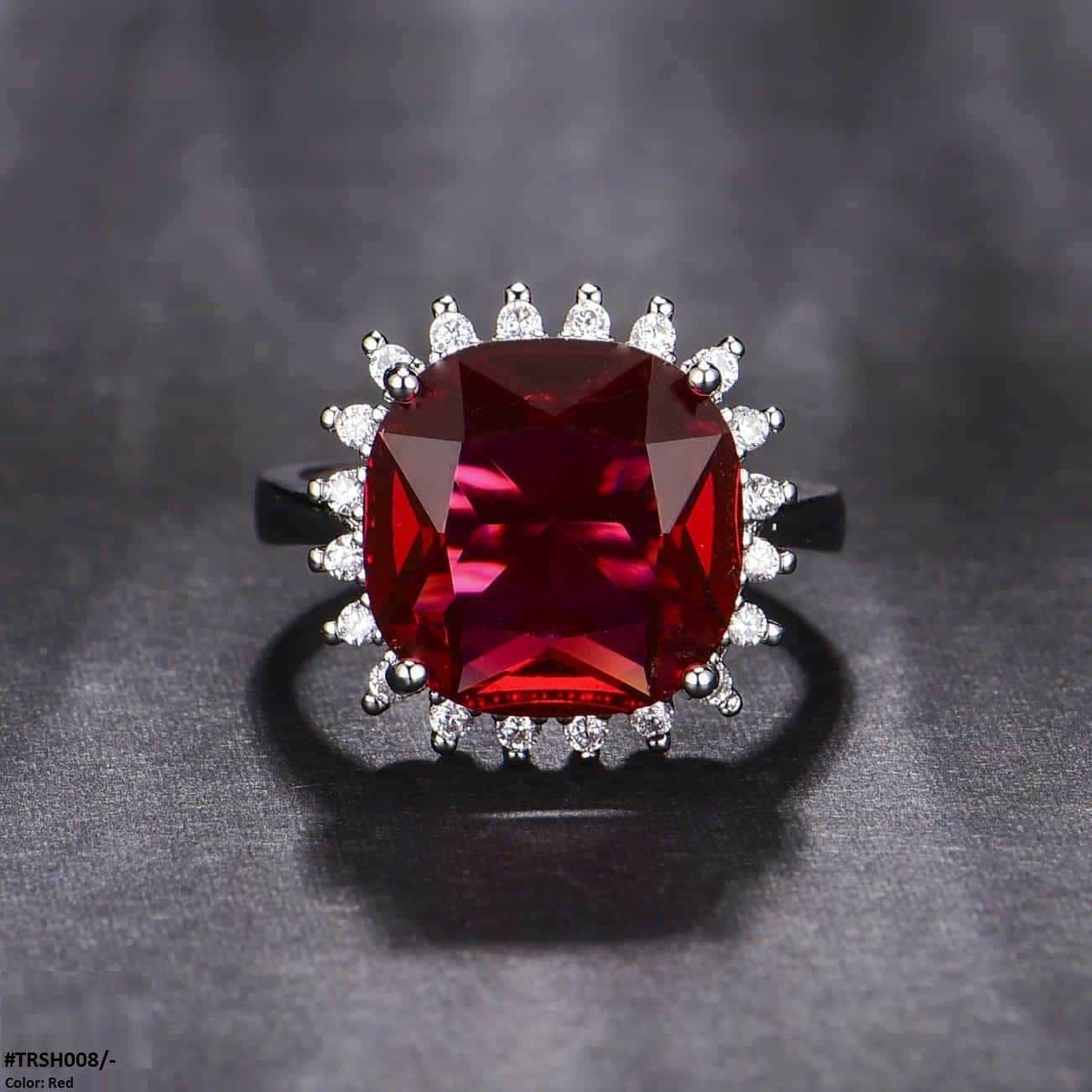 TRSH008 KRL Cushion Cocktail Ring Adjustable - TRSH