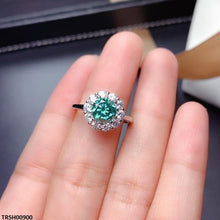 TRSH00900  KRL Round Green ZIRCON Stone Ring Adjustable -TRSH