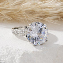 TRSH00902 YLE Round ZIRCON Stone Ring Adjustable - TRSH