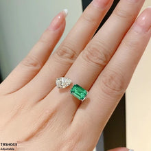 TRSH043 KRL Pear & Rectangle Adjustable Ring - TRSH