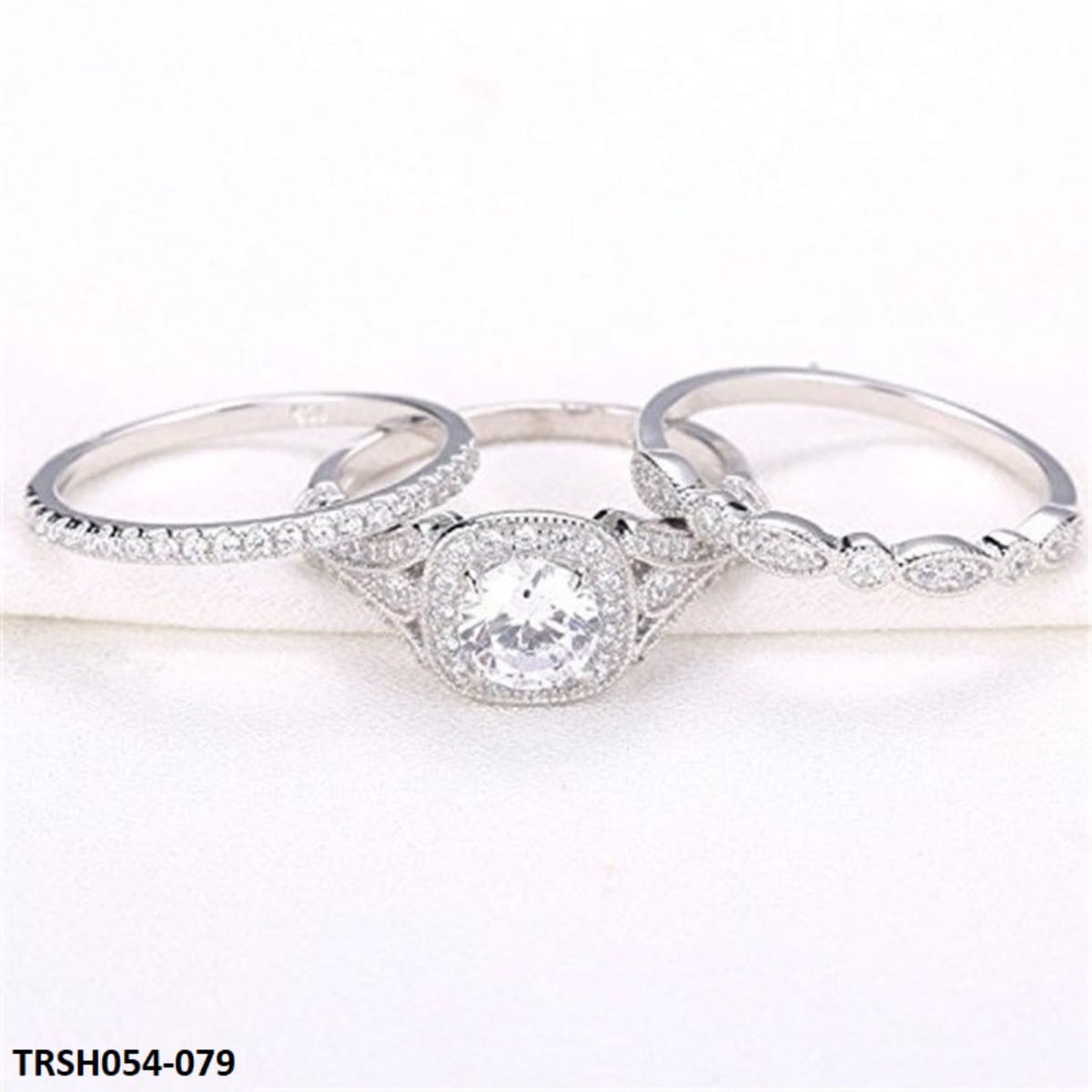 TRSH054 GWH 3 Cocktail Ring Set - TRSH