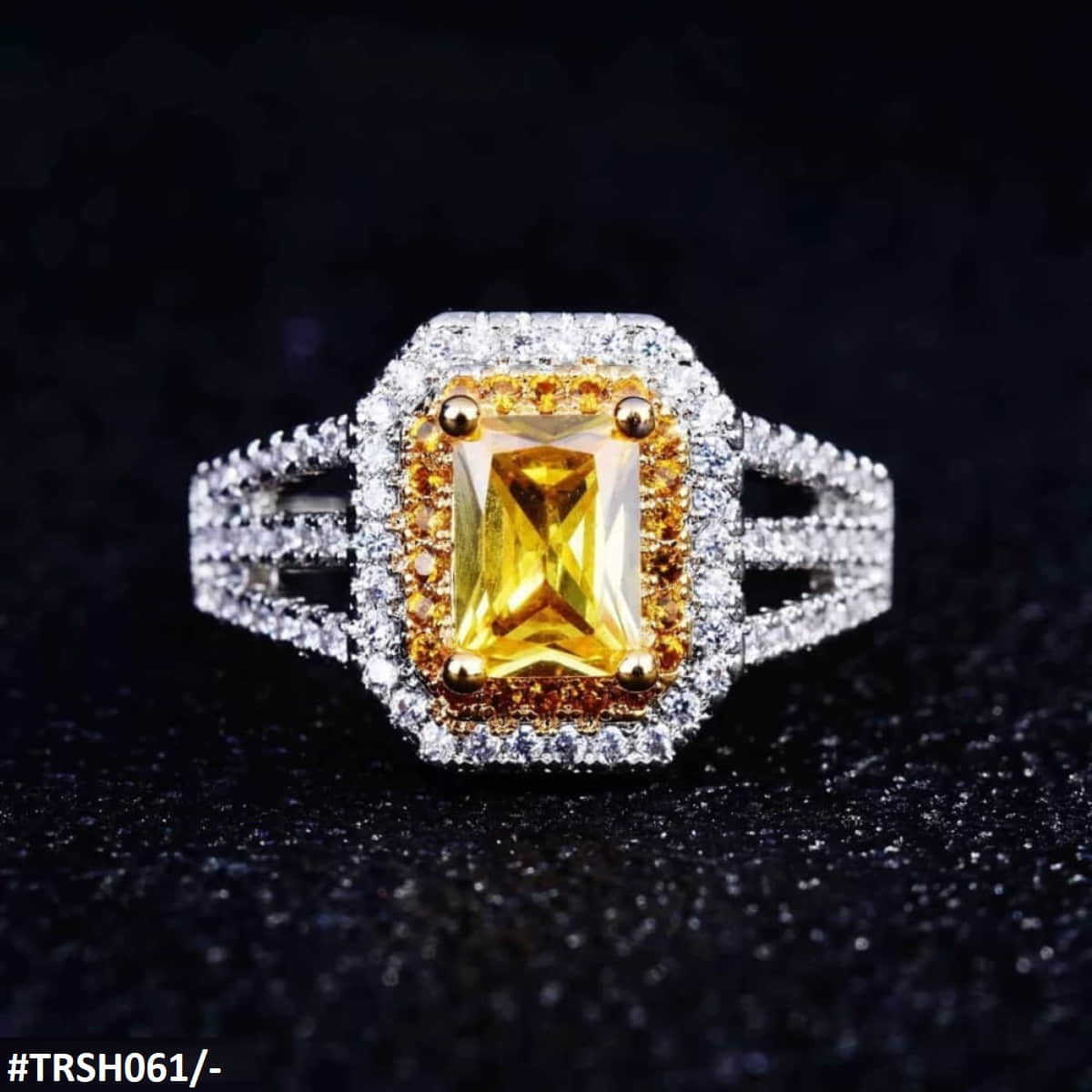 TRSH061 GWH Layer Cocktail Ring Adjustable - TRSH