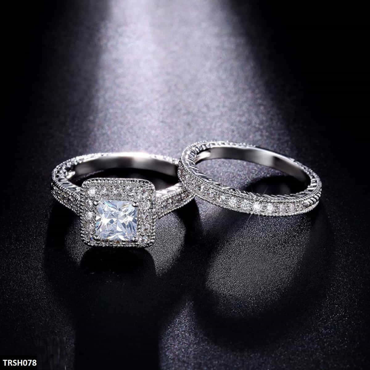 TRSH078 GWH Square Couple Ring - TRSH
