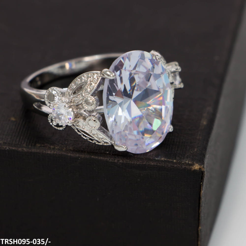 TRSH095 CSH Oval  Zircon Ring - TRSH