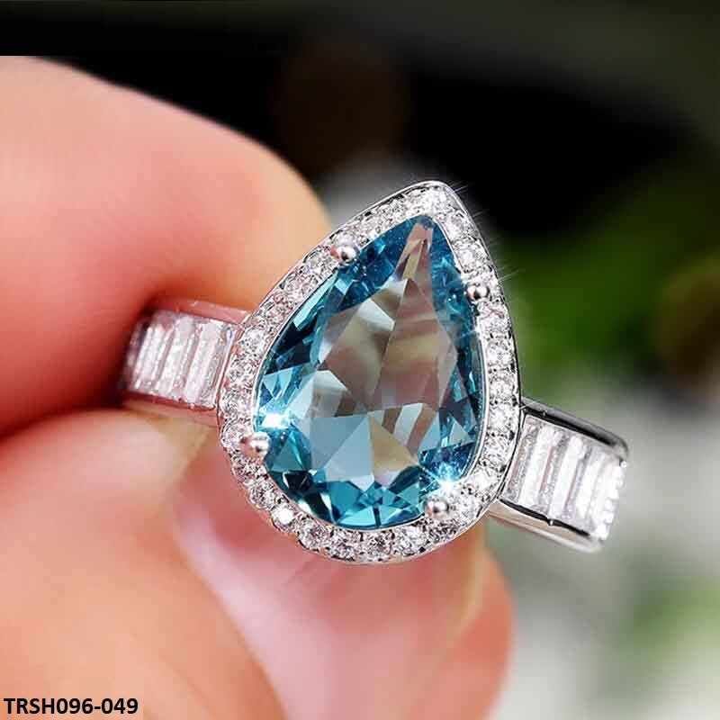 TRSH096 CSH Blue Pear Tapered Ring - TRSH