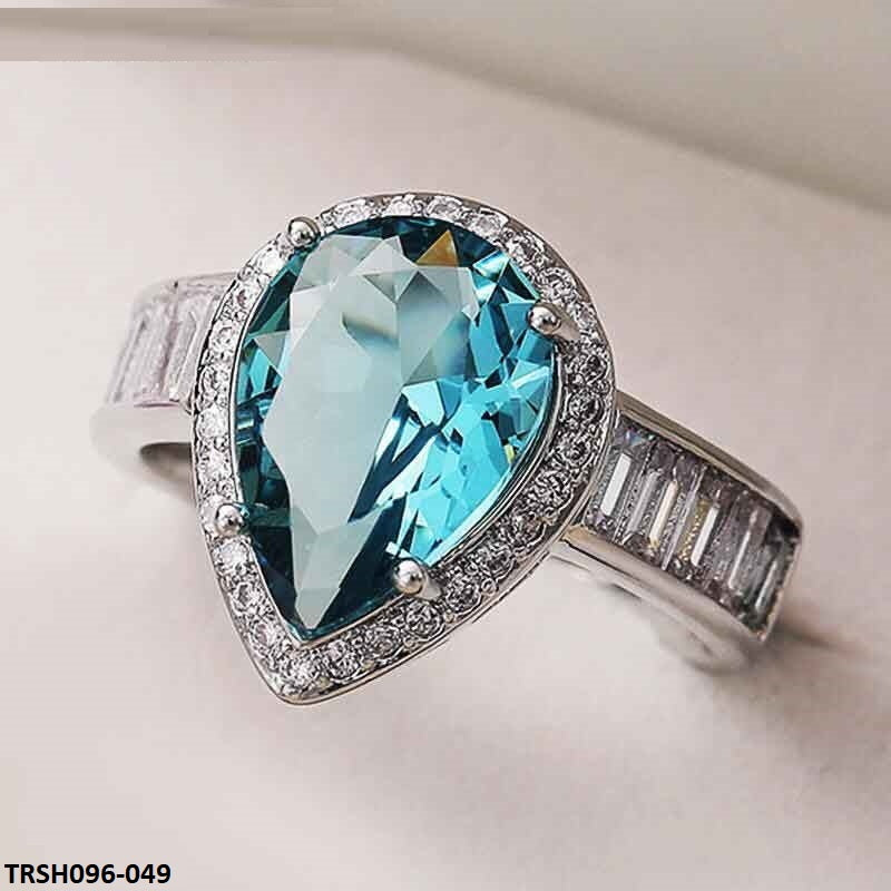 TRSH096 CSH Blue Pear Tapered Ring - TRSH