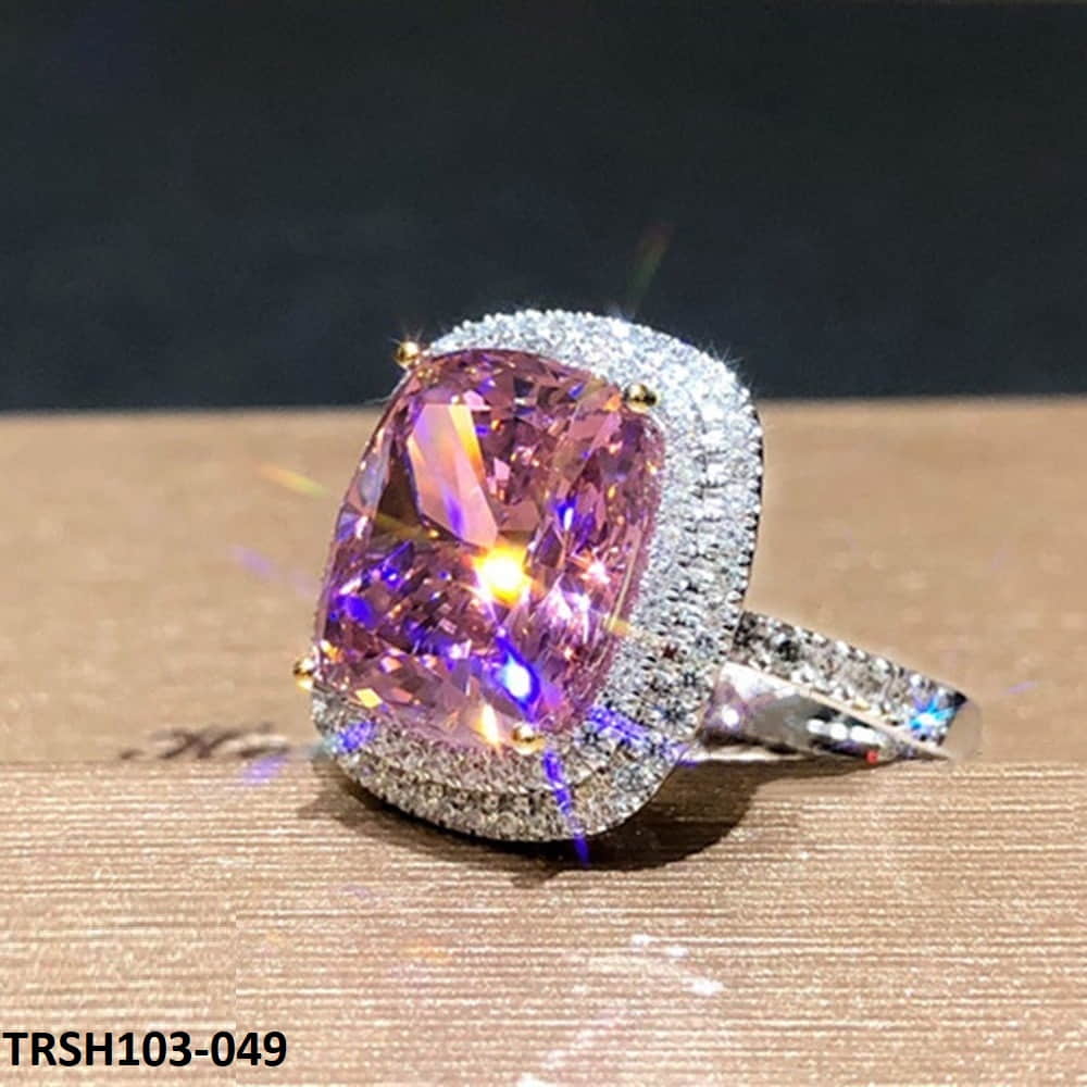 TRSH103 CSH Pink Square Ring - TRSH